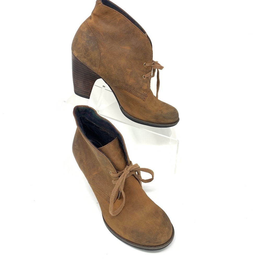 Indigo by Clarks Distressed Leather Booties Sz 7.5